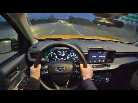 2022 Ford Maverick Hybrid - POV Night Drive (Binaural Audio)