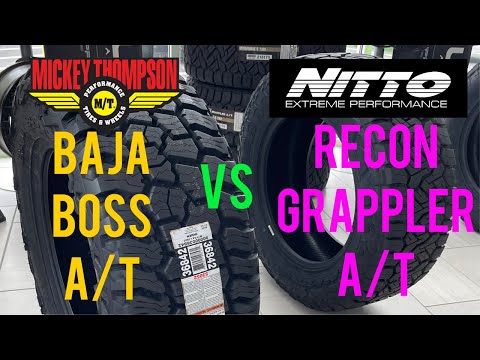 NEW Tire SHOWDOWN! Nitto Recon Grappler vs. Mickey Thompson Baja Boss All Terrain Comparison Review