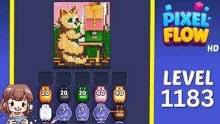 Pixel Flow Level 1183 Solution Walkthrough