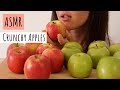 ASMR Eating Sounds Crunchy Pink Green Apples No Talking
