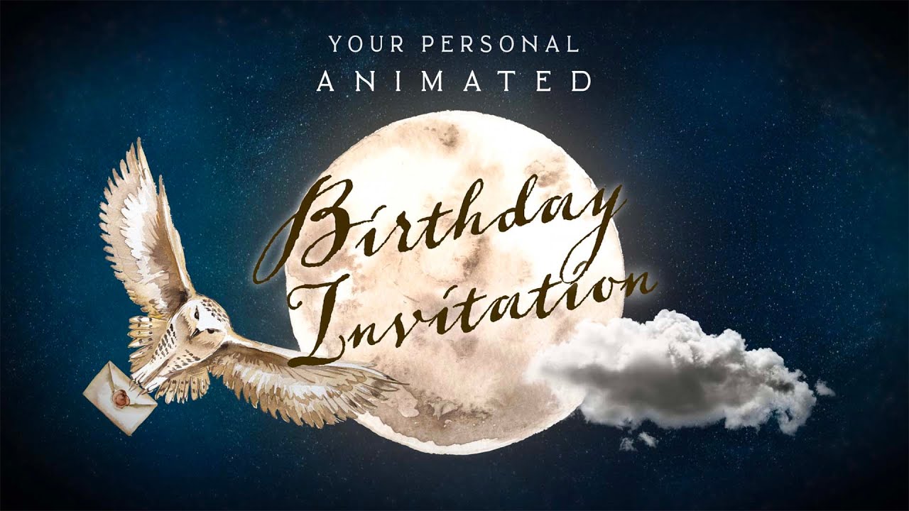 Birthday Invitation Video | Harry Potter Card Design