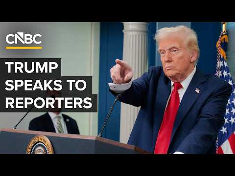 President Trump speaks to reporters at the White House — 4/6/2026