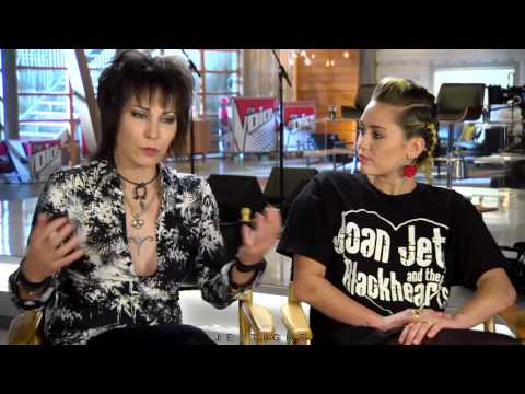 Joan Jett & Miley Cyrus - Talks '' The Voice ''