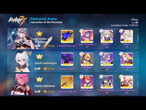 Honkai Impact 3 Exalted Memorial Arena - Couatl:Revenant - Benares - Rimestar - Gameplay