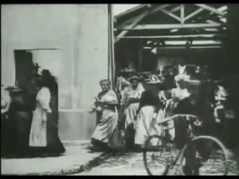 Historical Footage of Workers Leaving the Lumiere Factory in 1895