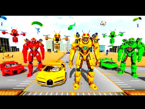 Bee Robot Car Transformation Game : Robot Car Games - Android/ios - Gameplay