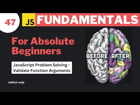 47 Handle Unexpected Function Input Type Checking Validation Javascript Bangla Tutorial