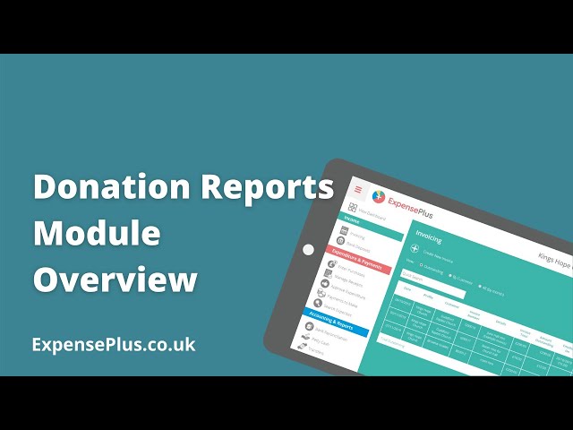 Donation Reports Module Overview - title board