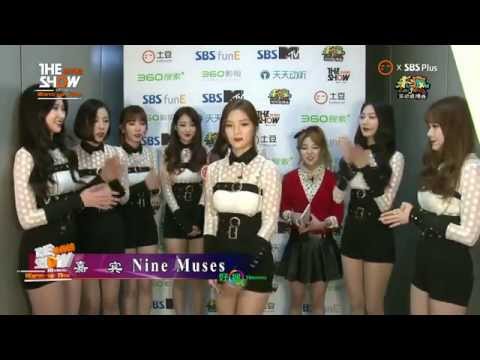 [HD] 150203 Nine Muses - Warm Up Interview @ SBS MTV The Show