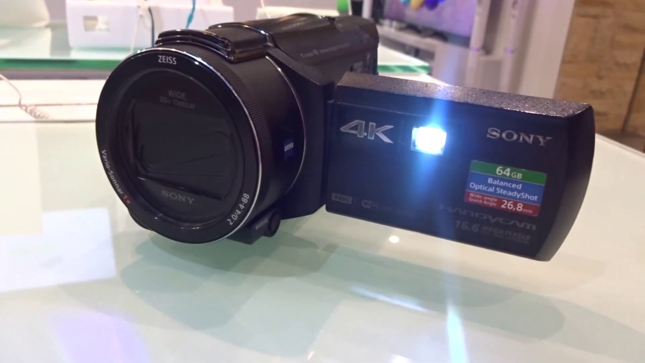 Sony FDR-AXP55 4K Technology Handycam with Built-in projector Display video