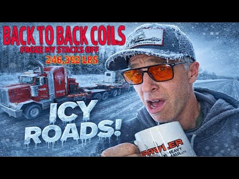 OILFIELDS HEAVIEST SOLO PULLS, ENDLESS TUBING ON ICE, ALL MY TIRE CHAINS FREEZING RAIN