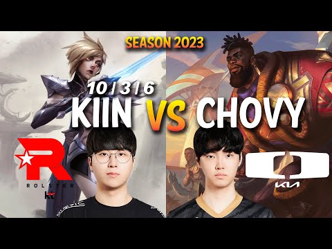 KT Kiin VS GEN Chovy - Kiin FIORA vs Chovy K'SANTE Top - Patch 13.14 KR Ranked