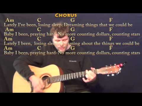 Counting Stars (OneRepublic) Strum Guitar Cover Lesson in Am with Chords/Lyrics