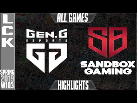 GEN vs SB Highlights ALL GAMES | LCK Spring 2019 Week 1 Day 3 | Gen.G vs Sandbox Gaming