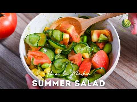 Refreshingly Fragrant Summer Vegetable Salad with Shiso-Sesame Dressing