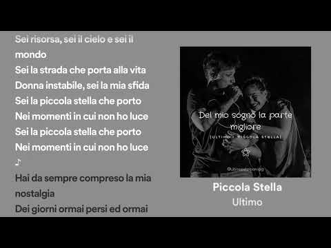 piccola stella testo -ultimo