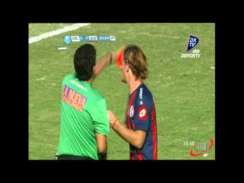 EXPULSION DE CETTO - COLON 0 SAN LORENZO 1 - FECHA 6 (16 03 2013)