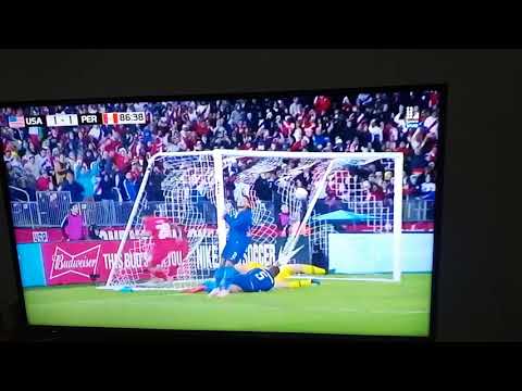 Gol de Peru de Orejas Flores a USA (USA 1 -1 Peru)
