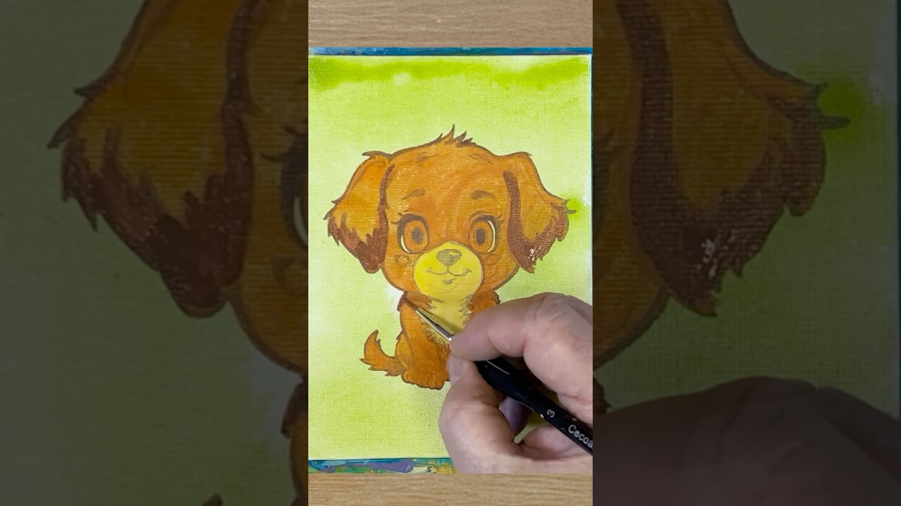 How to Paint Anime Puppies 4 #painting #drawing #puppy  #sketch #dog #puppies