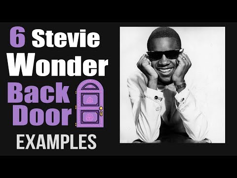 6 Stevie  Wonder Back Door   progression II-7 V7 examples tutorial