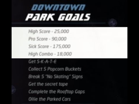 THPS 1 + 2 Downtown Sick Score Guide