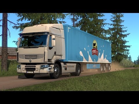 ETS 2 1.33 - Beyond The Baltic Sea DLC - Renault Premium Privilege - Trip: Ventspils - Šiauliai
