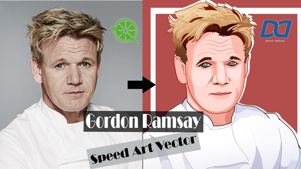 Gordon Ramsay Speed Art Vector - Paint Tool SAi