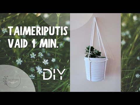 Taimekiik vaid 1 minutiga/ DIY1 MINUTE HANGING PLANTER - QUICK AND EASY/MACRAME TUTORIAL