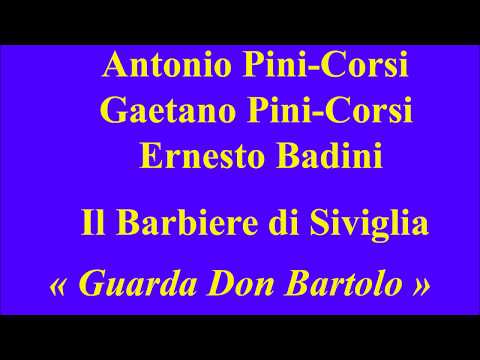 Giuseppina Huguet   Antonio Pini Corsi   Gaetano Pini Corsi   Ernesto Badini   Il Barbiere di Sivigl