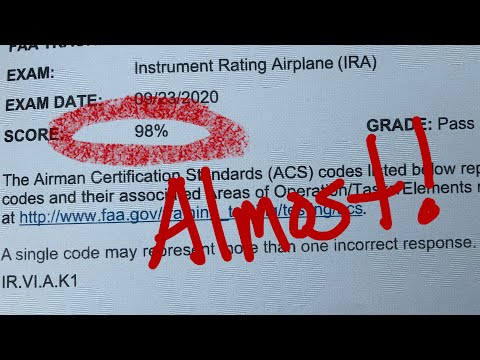 How I (almost) got a perfect score on my instrument written exam!