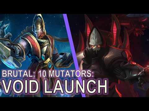 Starcraft II Brutal Custom Mutation: Void Launch with 10 mutators!