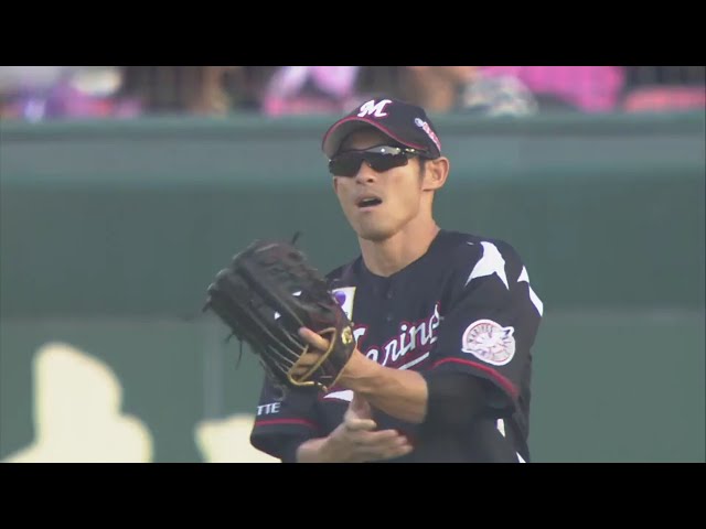 【1回裏】残念そこは荻野貴‼ マリーンズ・荻野貴 左中間への深い打球を見事にダイビングキャッチ‼ 2019/8/2 E-M