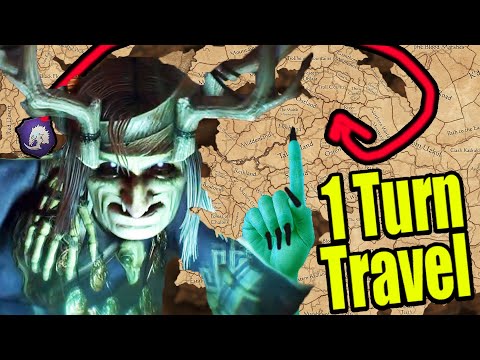 Ostankya Has 1 Turn Travel Mechanism from Naggaroth to Kislev & EVERYWHERE In Immortal Empires Map