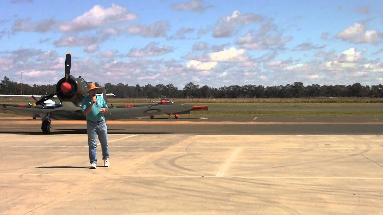 Incredible Spitfire MKXVI Fighter Flying at Temora NSW 2012