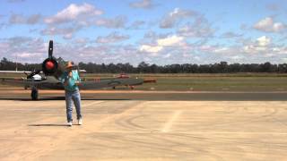 preview picture of video 'Incredible Spitfire MKXVI Fighter Flying at Temora NSW 2012'