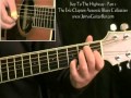 How To Play Eric Clapton Key To The Highway Acoustic Intro Only