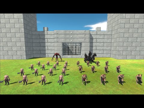 SCOURGE & HEADLESS HULK ARMY  VS  FACTIONS BOSS & MINI BOSS ARMY - Animal Revolt Battle Simulator