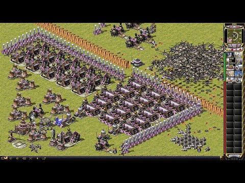 Red Alert 2 Method I Use SIEGE CHOPPER To Attack Many Extra Hard Brutal Enermy AI