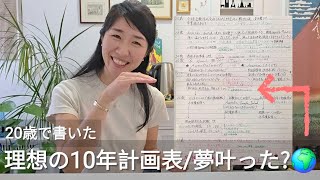 【海外在住主婦ゆるトーク】20歳で書いた理想の10年計画公開/未来予想図/夢は叶った？/答え合わせするよ。