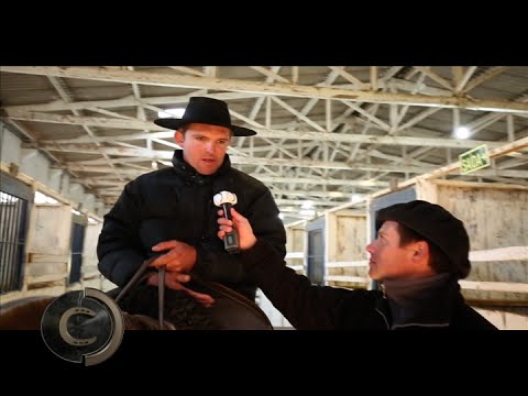 My horse rears up when leaving the chute. What should I do?