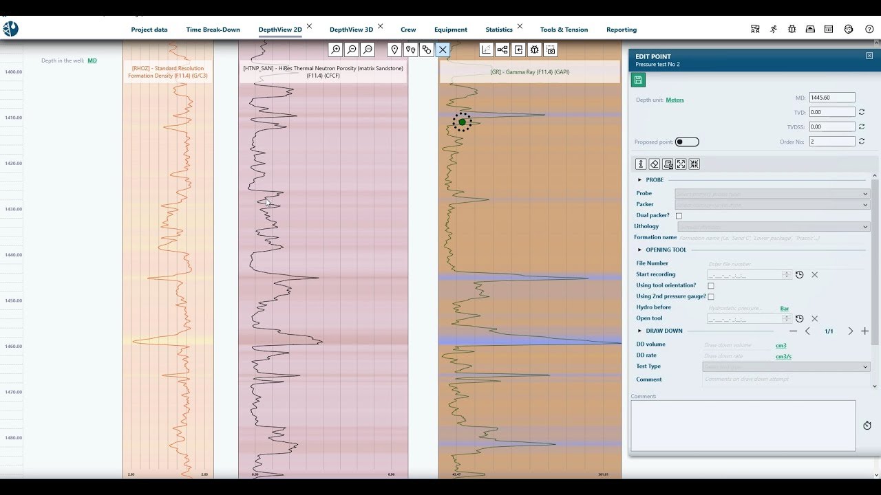 RIGPRO - Working with depth points