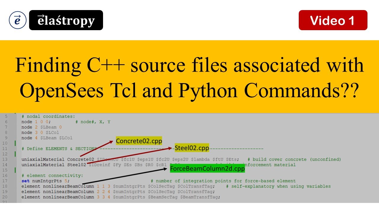 The Ultimate Guide: Finding C++ Source Files for OpenSees Tcl and Python Commands - Video 1
