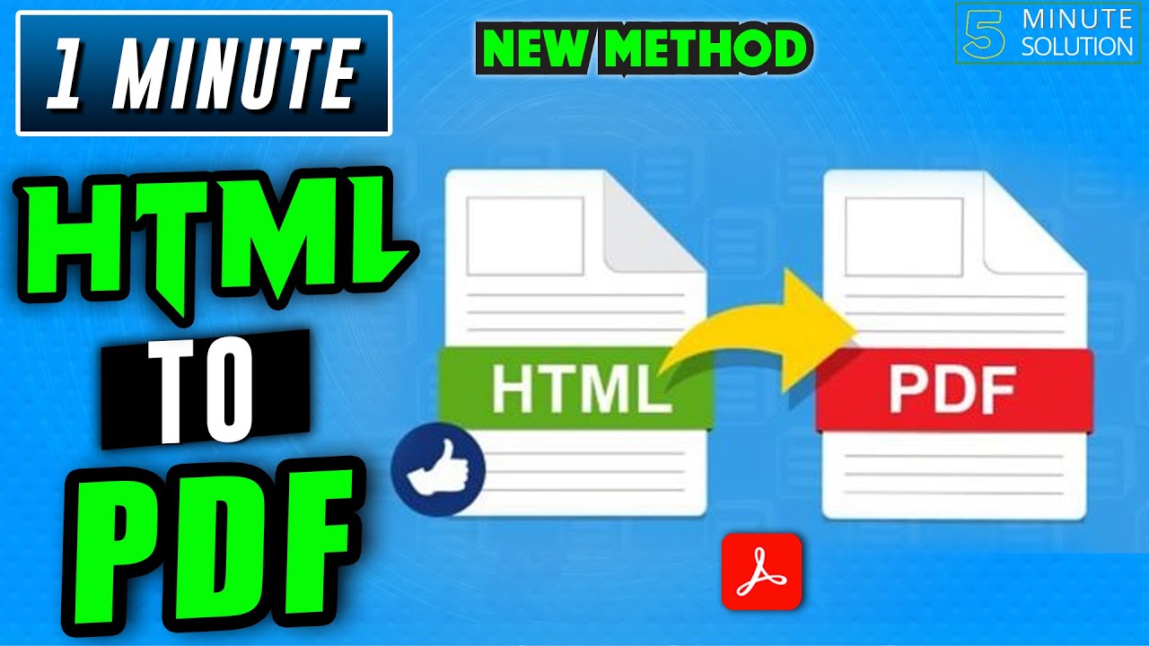How to convert html to pdf 2023 | Adobe acrobat Tutorial