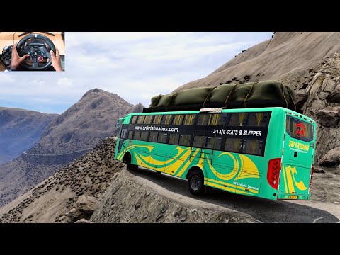 Extreme Indian Bus Driving in Himalaya Road | Realistic Steering wheel Gameplay - ets2