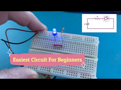 Breadboarding an easy LED circuit.