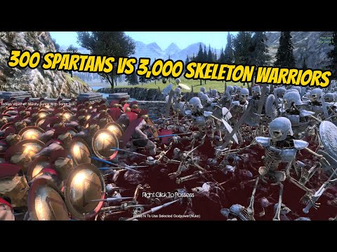 300 SPARTANS VS 3,000 SKELETON WARRIORS - Ultimate Epic Battle Simulator Gameplay (UEB)S