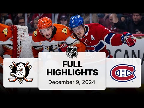 NHL Highlights | Ducks vs. Canadiens | December 09, 2024