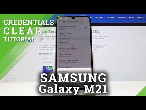 How to Remove All Certificates & Licenses in Samsung Galaxy M21 - Clear Credentials