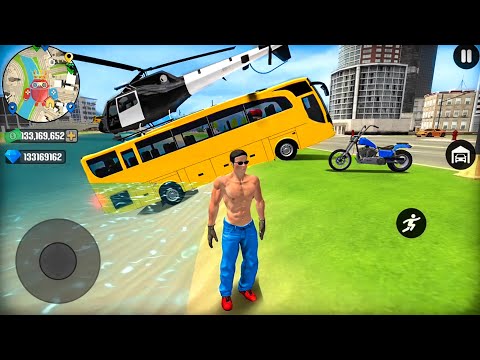 Bus, Helicopter and Bike Driving in Open World Game - Go to Town 6 - Android Gameplay