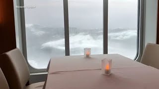 Cruise ship passengers hit by deadly 'rogue wave' speak